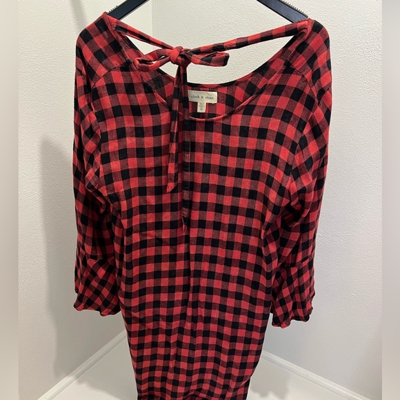 Anthropologie: Cloth & Stone Buffalo Plaid Dress - Picture 4 of 6